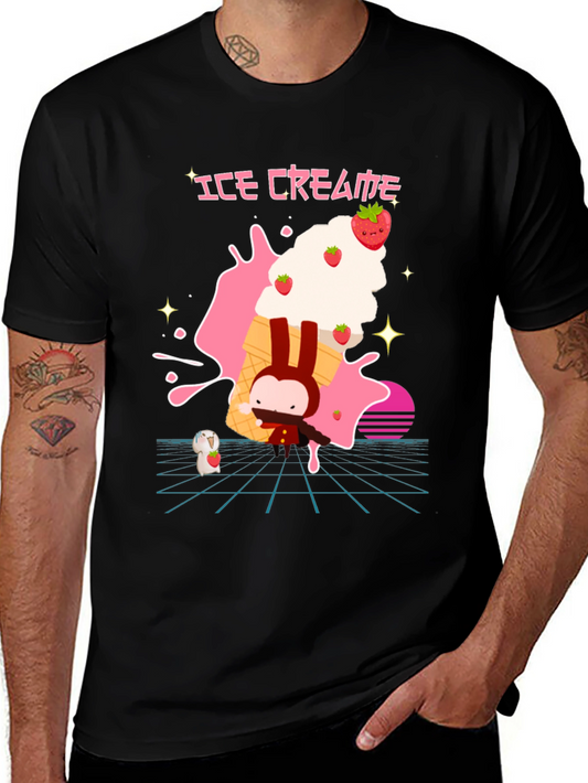 Ice Cream Bunny Graphic Tee