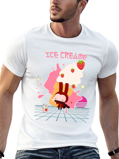 Ice Cream Bunny Graphic Tee