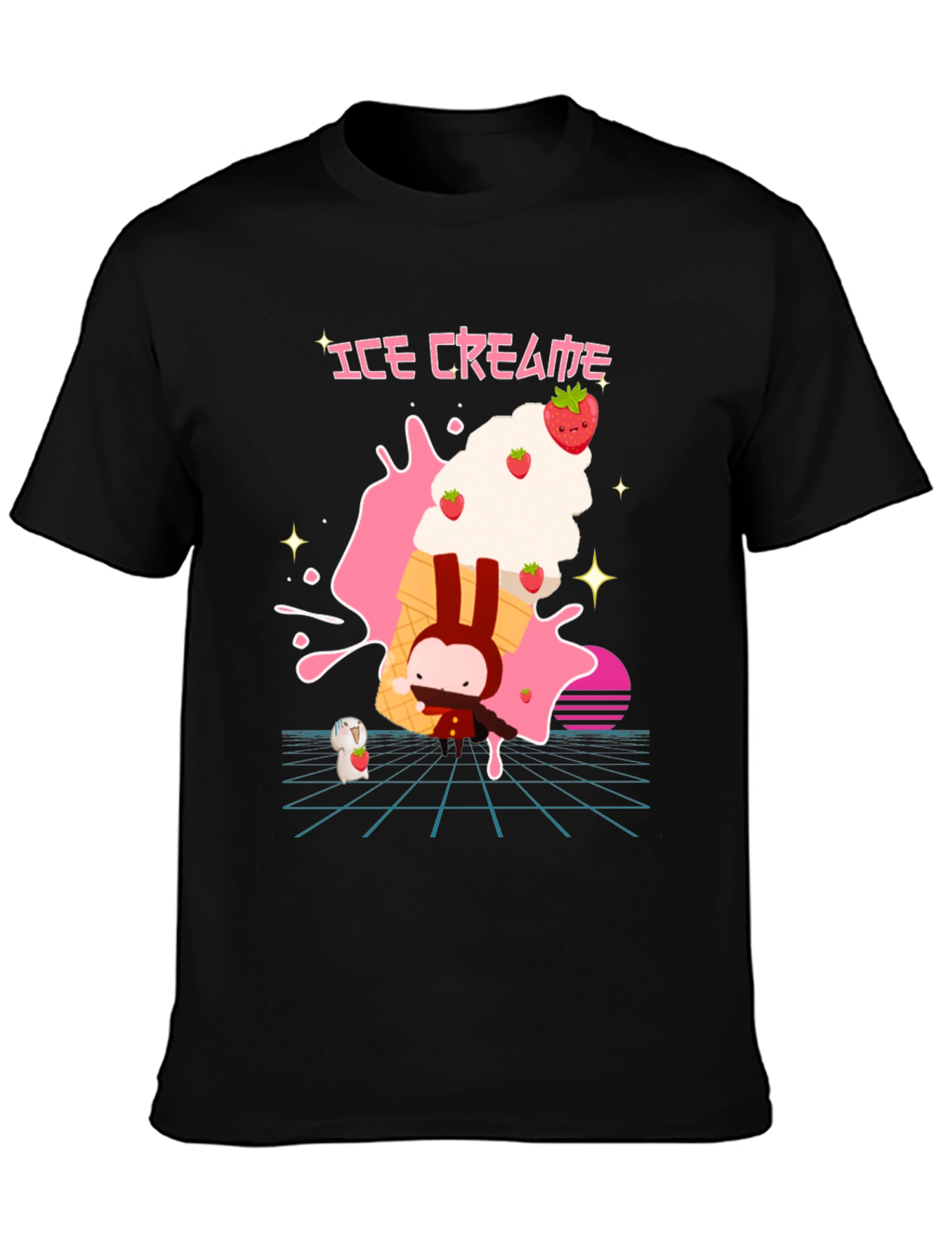 Ice Cream Bunny Graphic Tee