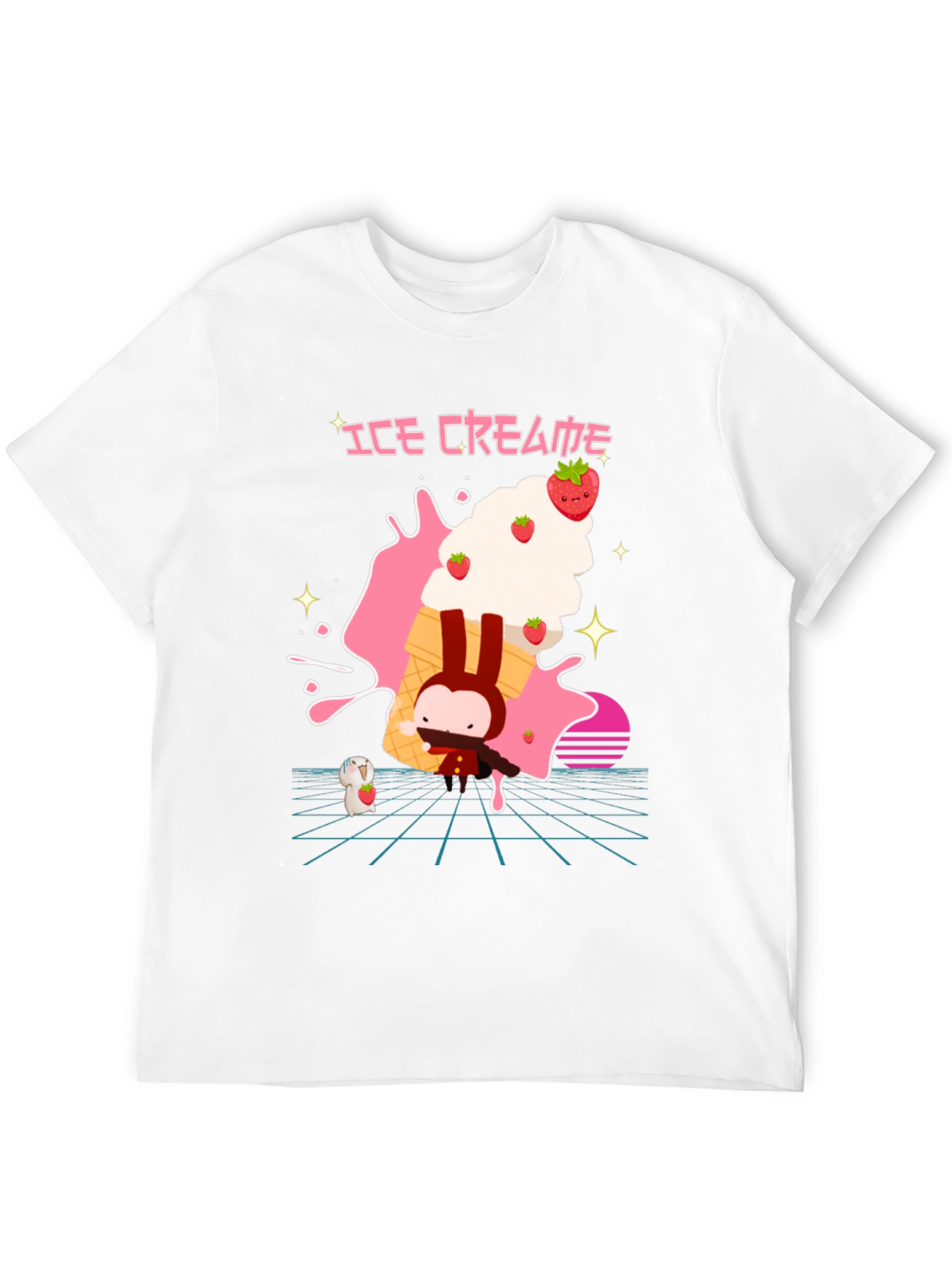 Ice Cream Bunny Graphic Tee