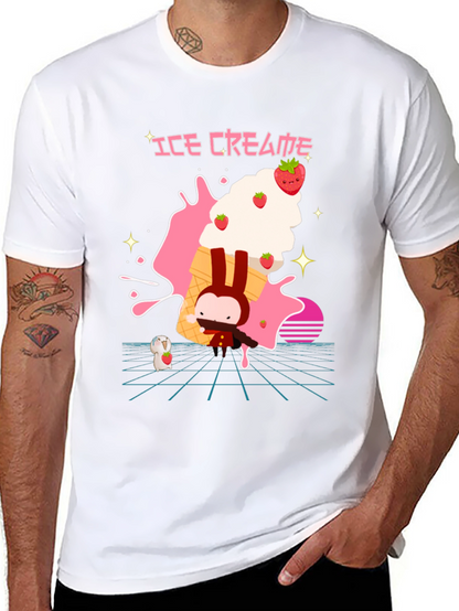 Ice Cream Bunny Graphic Tee