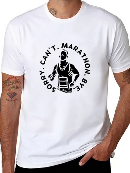 Marathon Runner Graphic T-Shirt - Sorry Cant Bye!