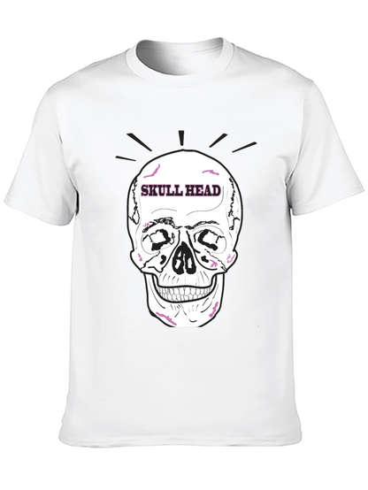 Skull Head Graphic Tee - Edgy Black T-Shirt