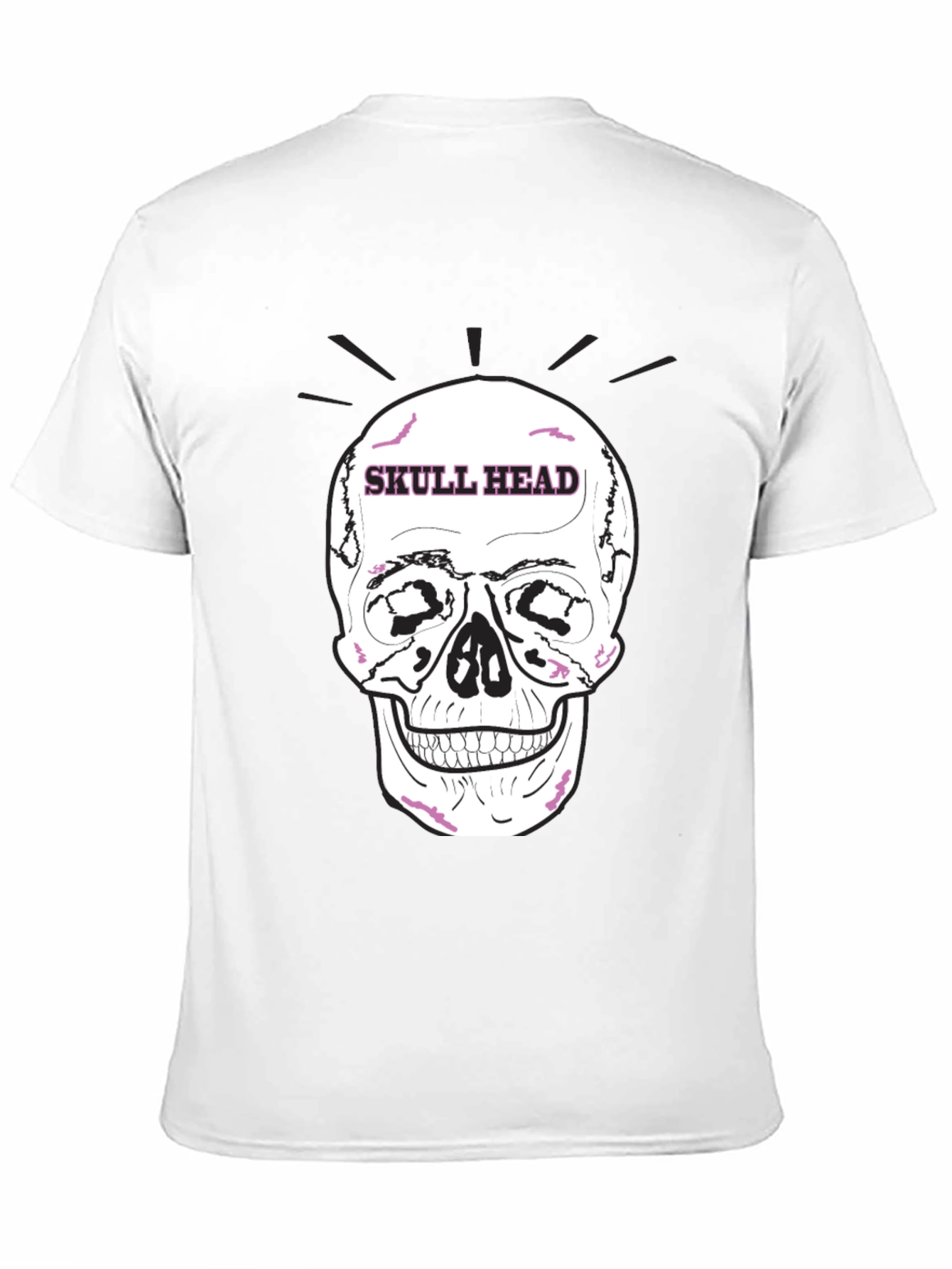 Skull Head Graphic Tee - Edgy Black T-Shirt