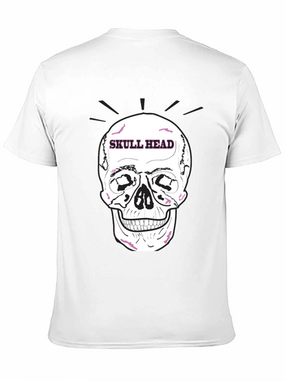 Skull Head Graphic Tee - Edgy Black T-Shirt
