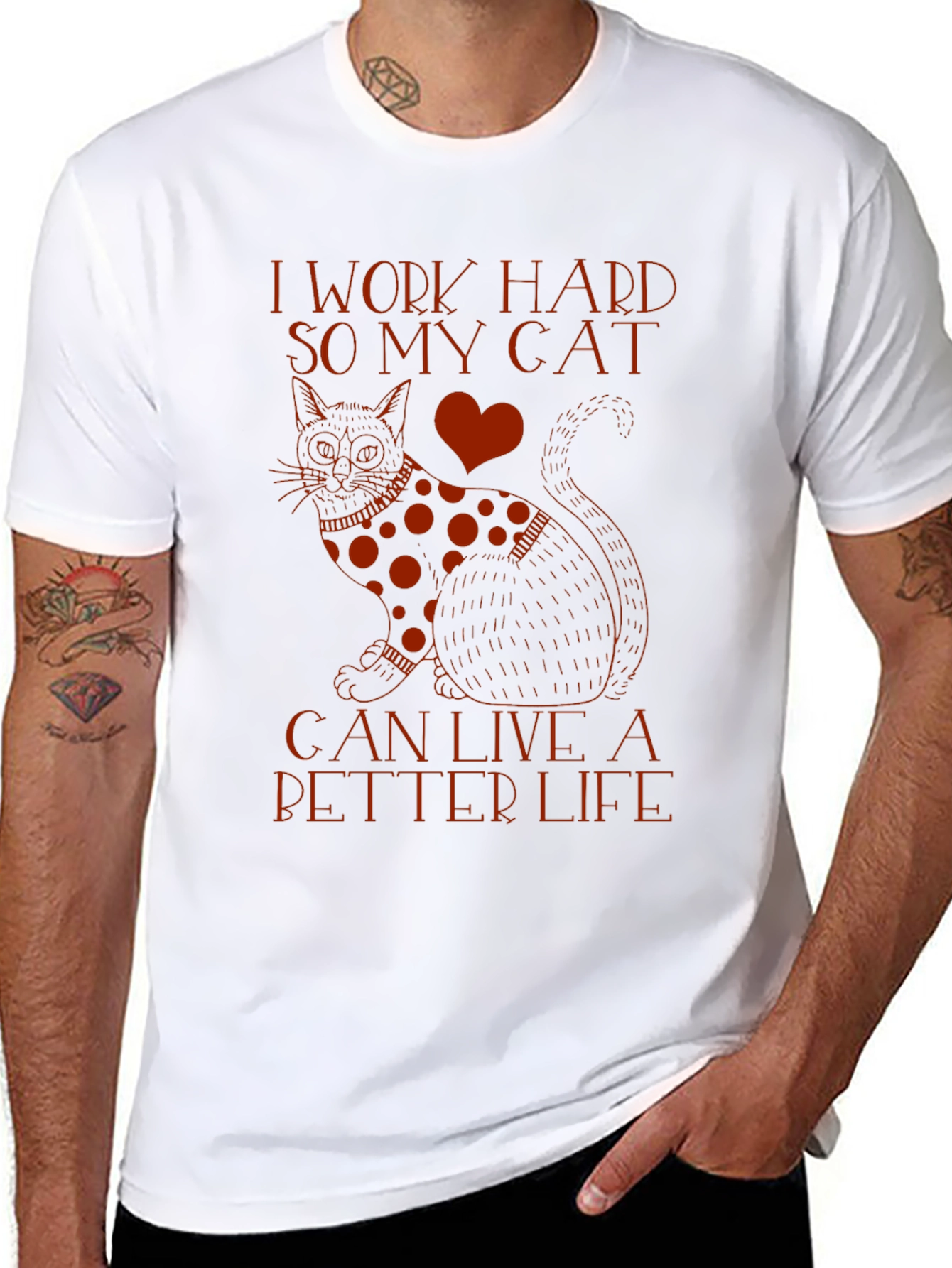 I Work Hard So My Cat T-Shirt