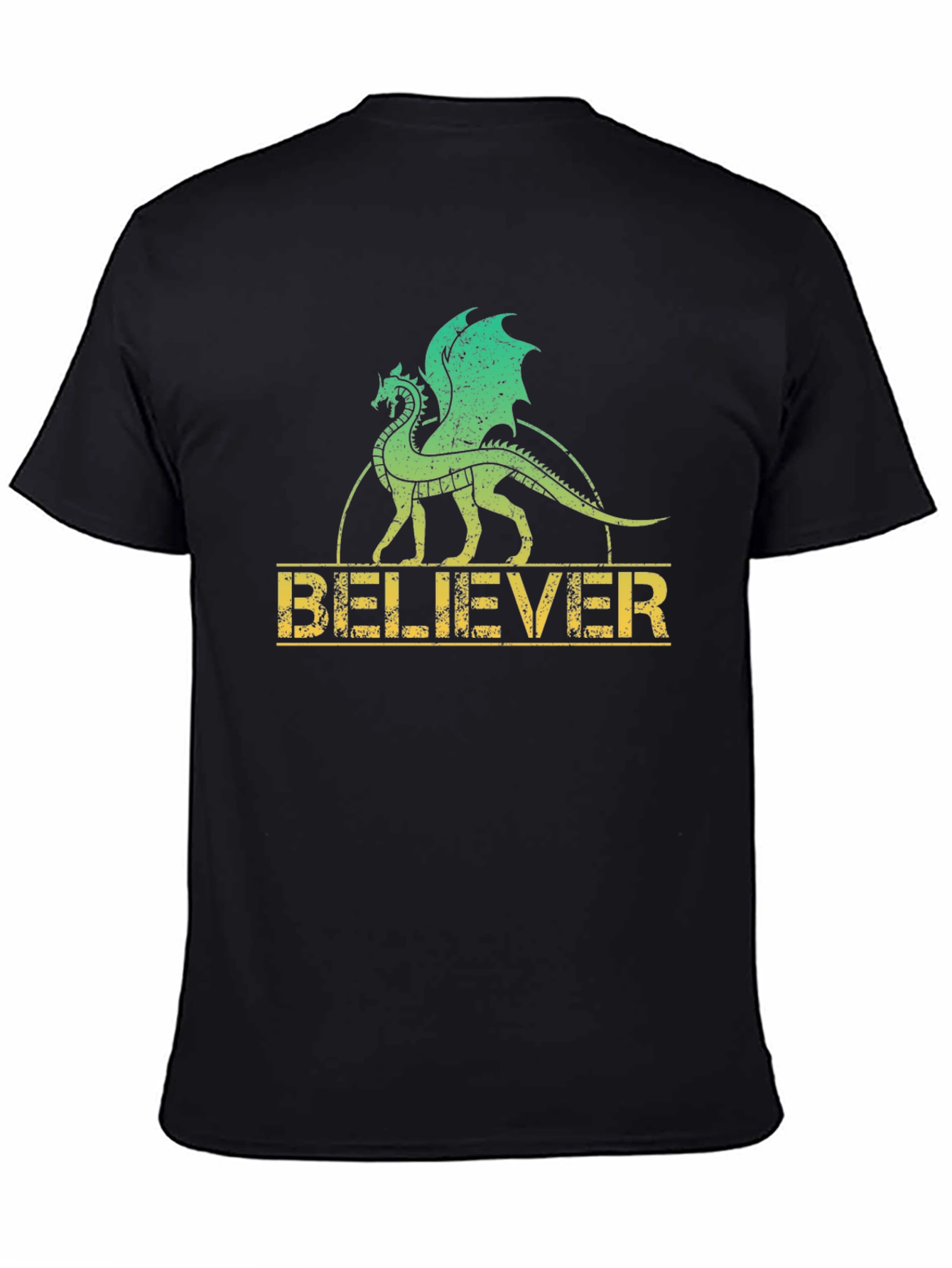 Believer Dragon Graphic Tee - Black