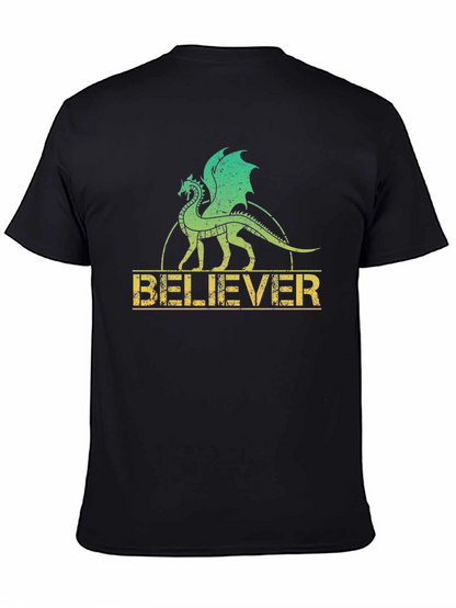 Believer Dragon Graphic Tee - Black