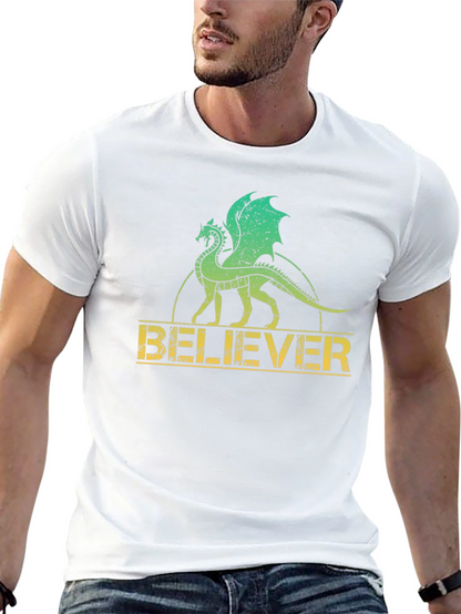 Believer Dragon Graphic Tee - Black