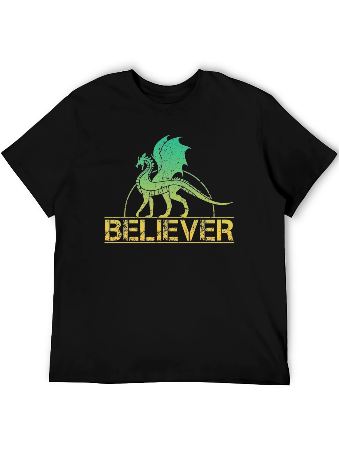Believer Dragon Graphic Tee - Black