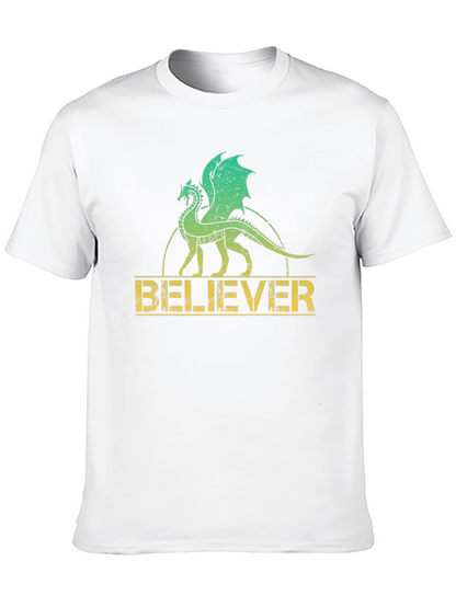 Believer Dragon Graphic Tee - Black