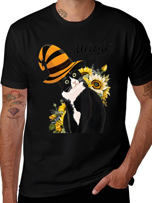 Magic Cat T-Shirt: Whimsical Halloween Style