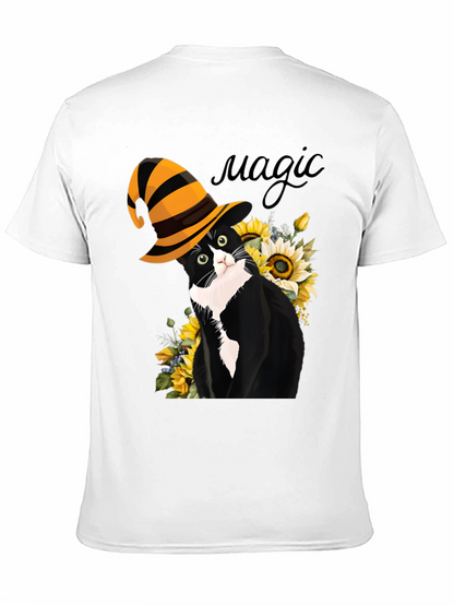 Magic Cat T-Shirt: Whimsical Halloween Style