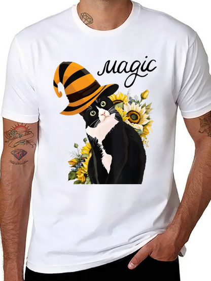 Magic Cat T-Shirt: Whimsical Halloween Style