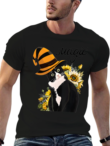 Magic Cat T-Shirt: Whimsical Halloween Style