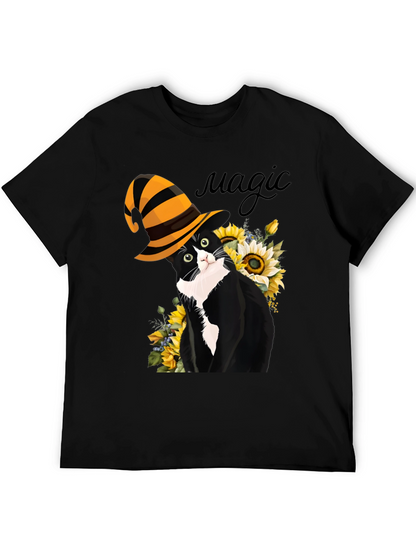 Magic Cat T-Shirt: Whimsical Halloween Style