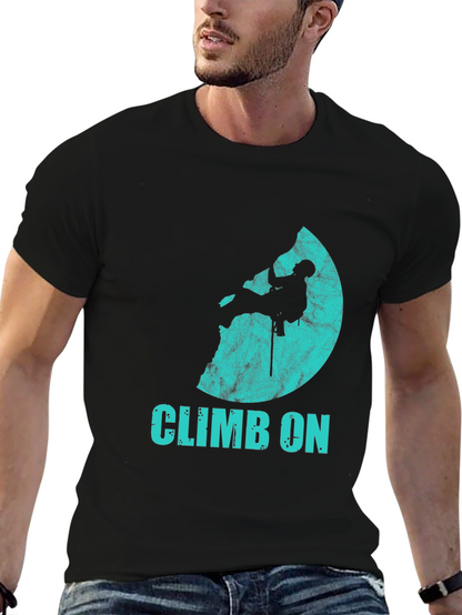 Climb On Graphic T-Shirt - Rock Climbing Tee