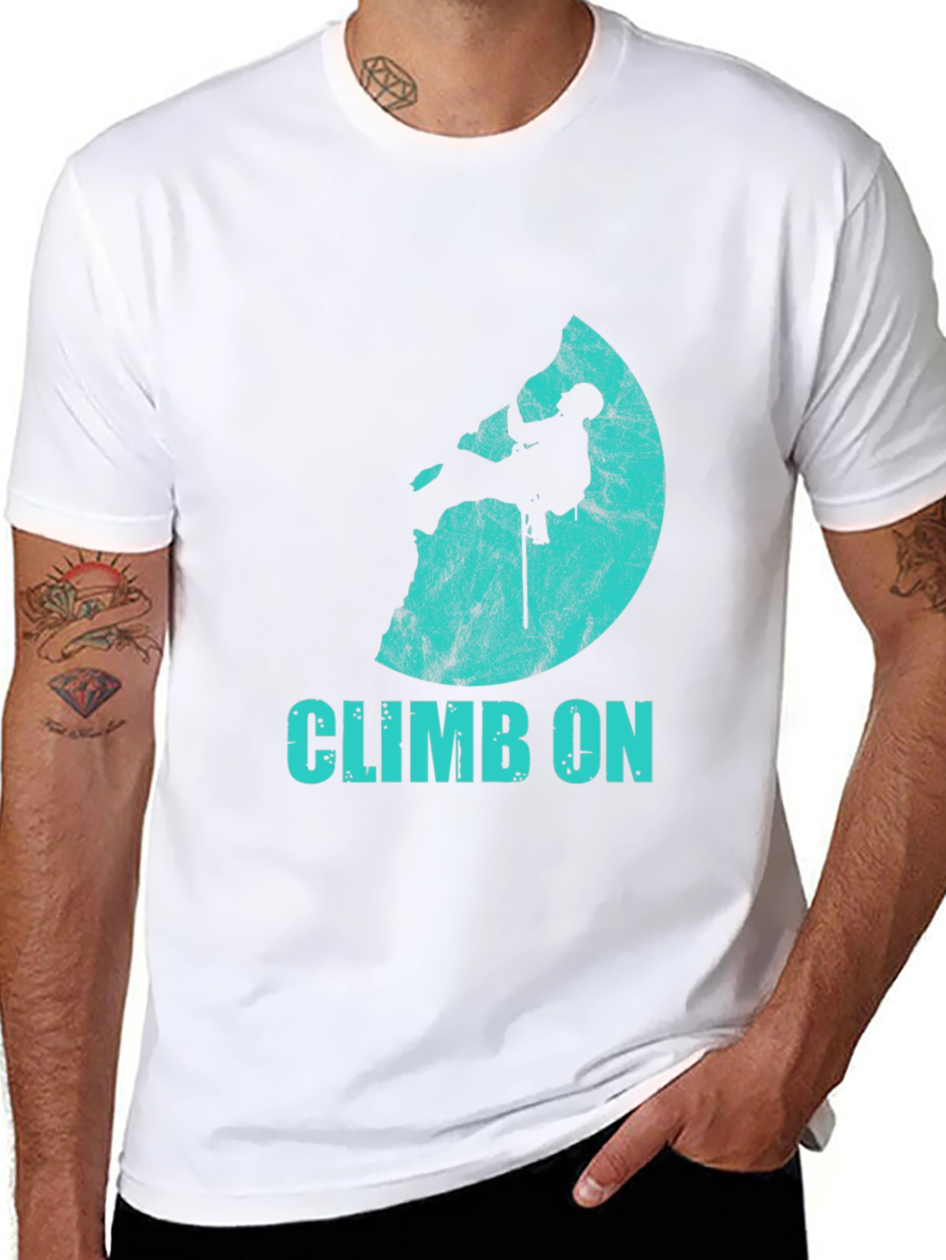 Climb On Graphic T-Shirt - Rock Climbing Tee