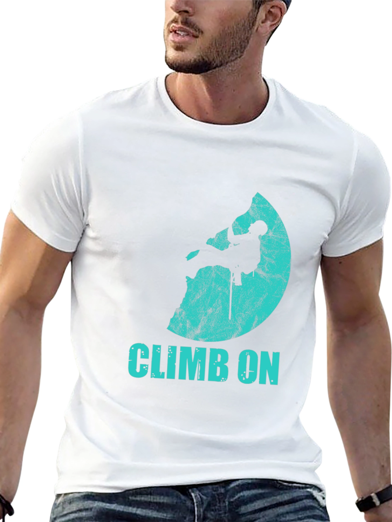 Climb On Graphic T-Shirt - Rock Climbing Tee