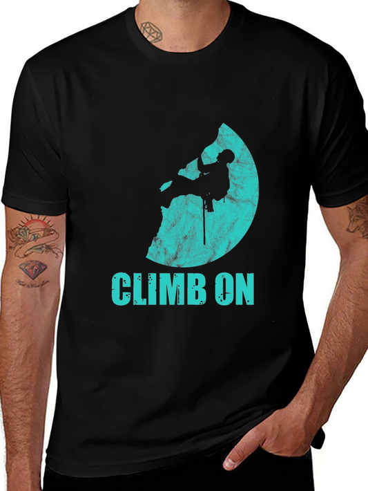 Climb On Graphic T-Shirt - Rock Climbing Tee
