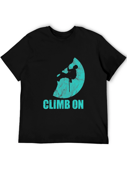 Climb On Graphic T-Shirt - Rock Climbing Tee