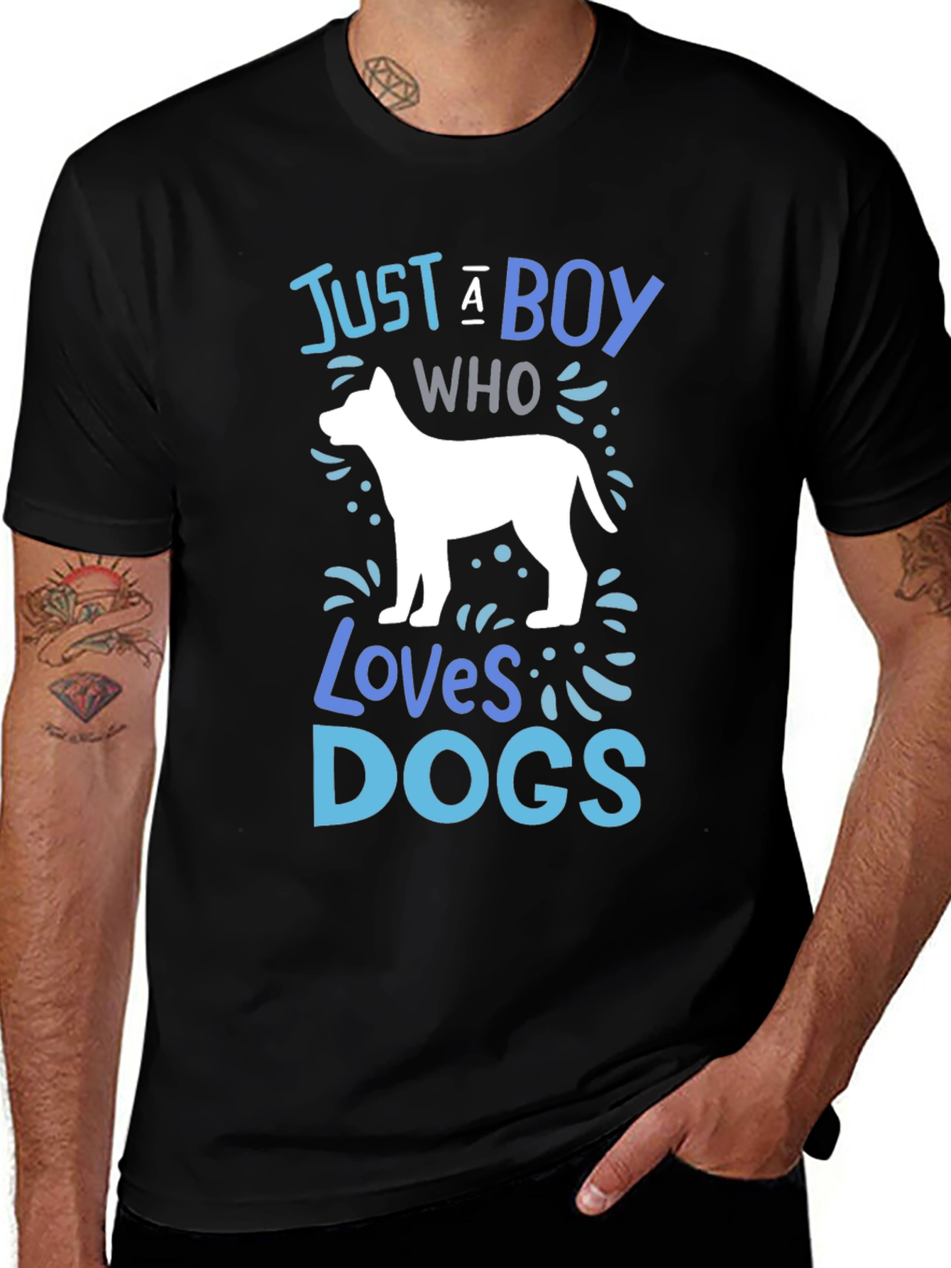 Boy Who Loves Dogs Graphic Tee
