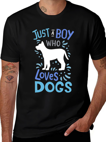 Boy Who Loves Dogs Graphic Tee