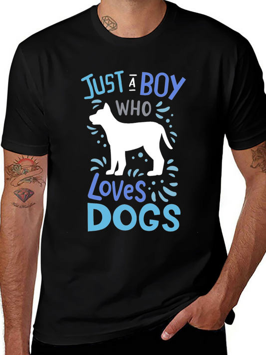 Boy Who Loves Dogs Graphic Tee