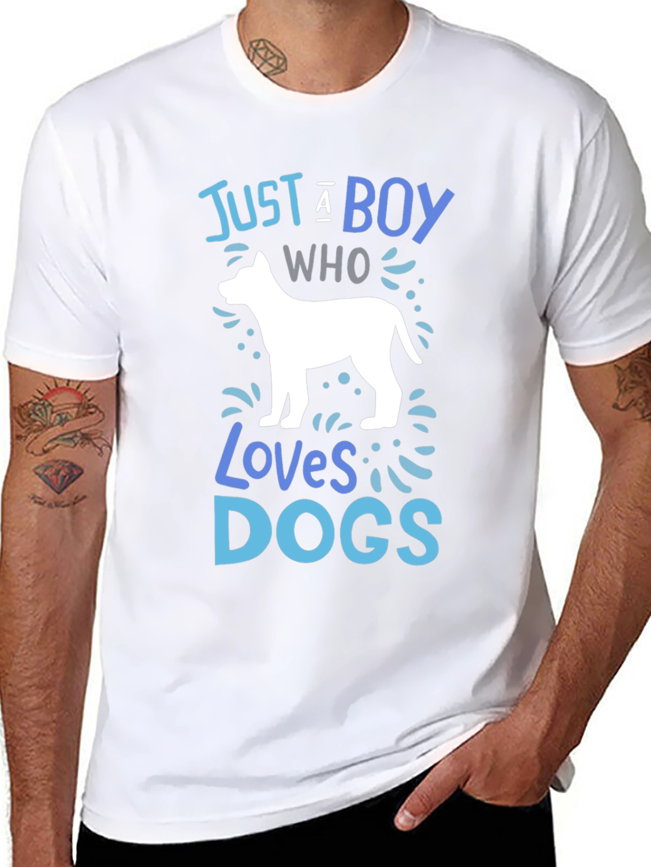 Boy Who Loves Dogs Graphic Tee
