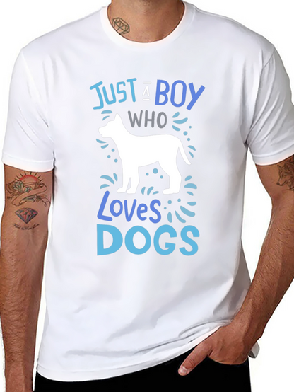Boy Who Loves Dogs Graphic Tee