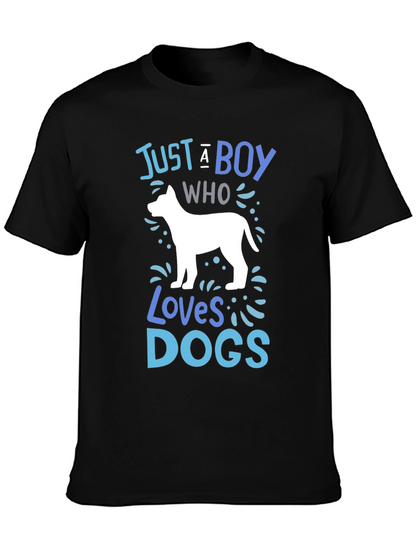 Boy Who Loves Dogs Graphic Tee