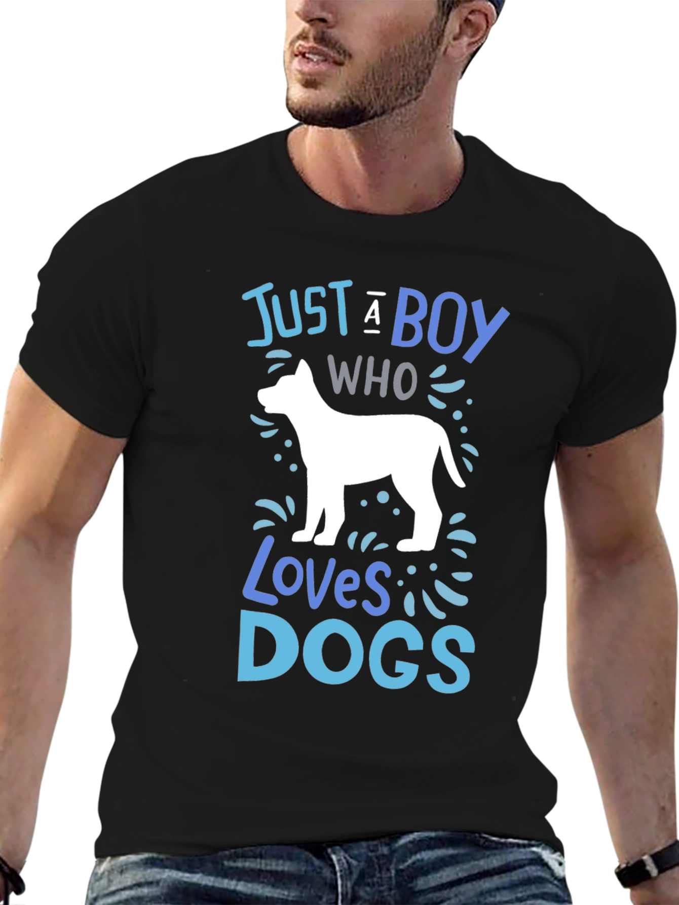 Boy Who Loves Dogs Graphic Tee