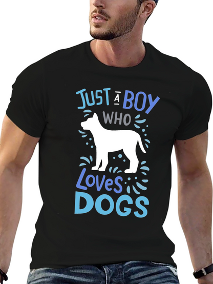 Boy Who Loves Dogs Graphic Tee