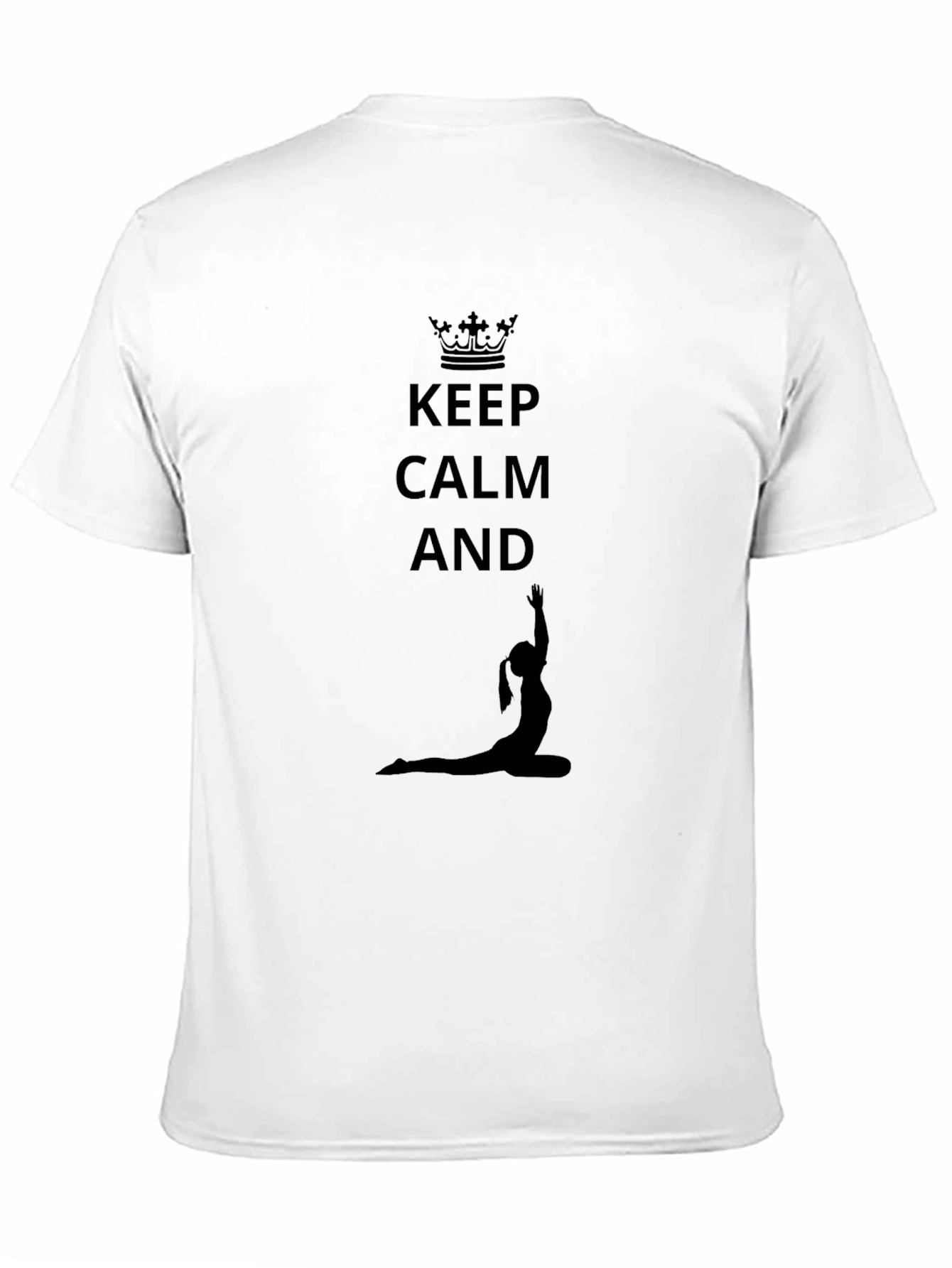 Keep Calm Yoga Pose Black T-Shirt