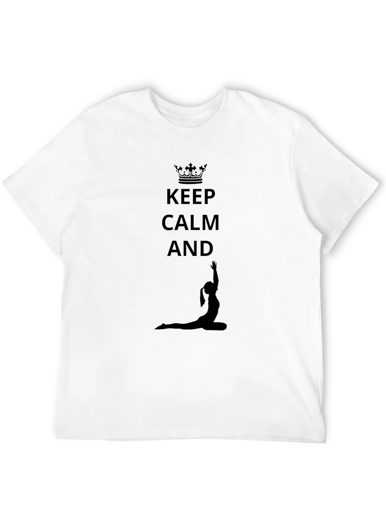 Keep Calm Yoga Pose Black T-Shirt