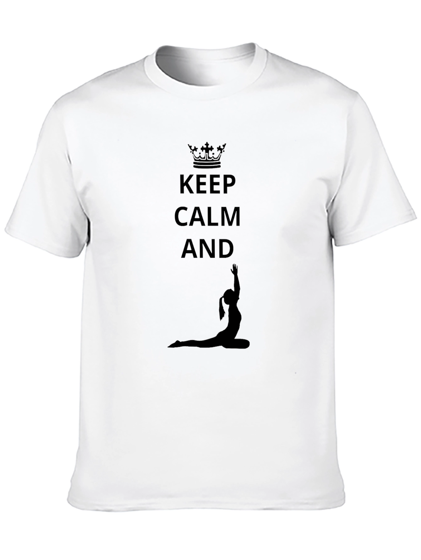Keep Calm Yoga Pose Black T-Shirt