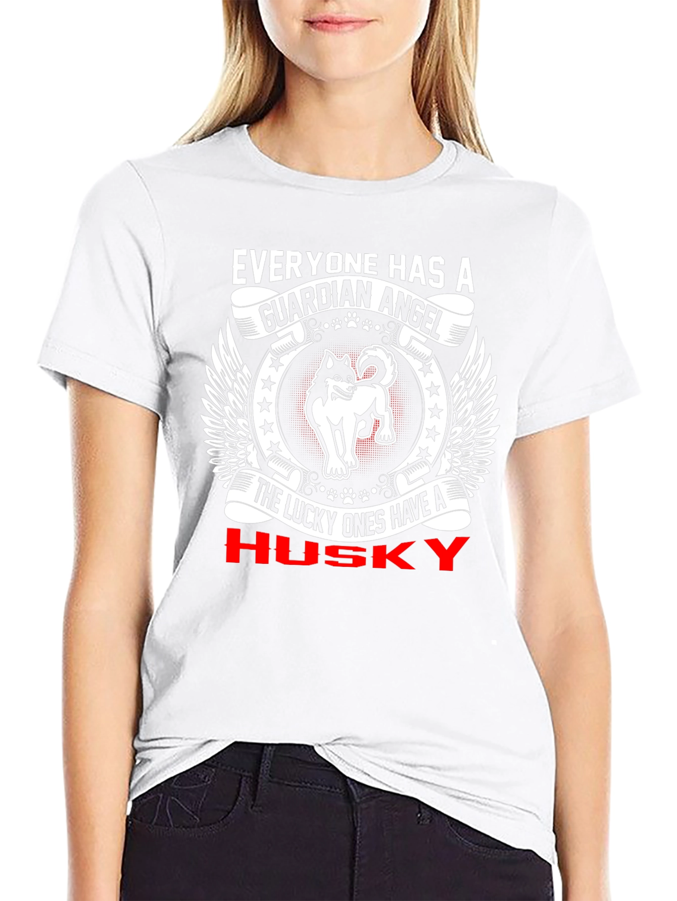 Guardian Angel Husky T-Shirt