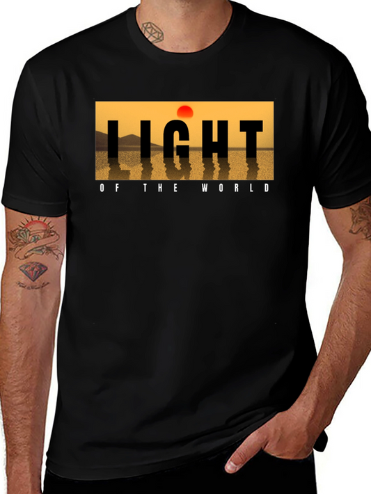 Light of the World Graphic Tee - Sunset Design