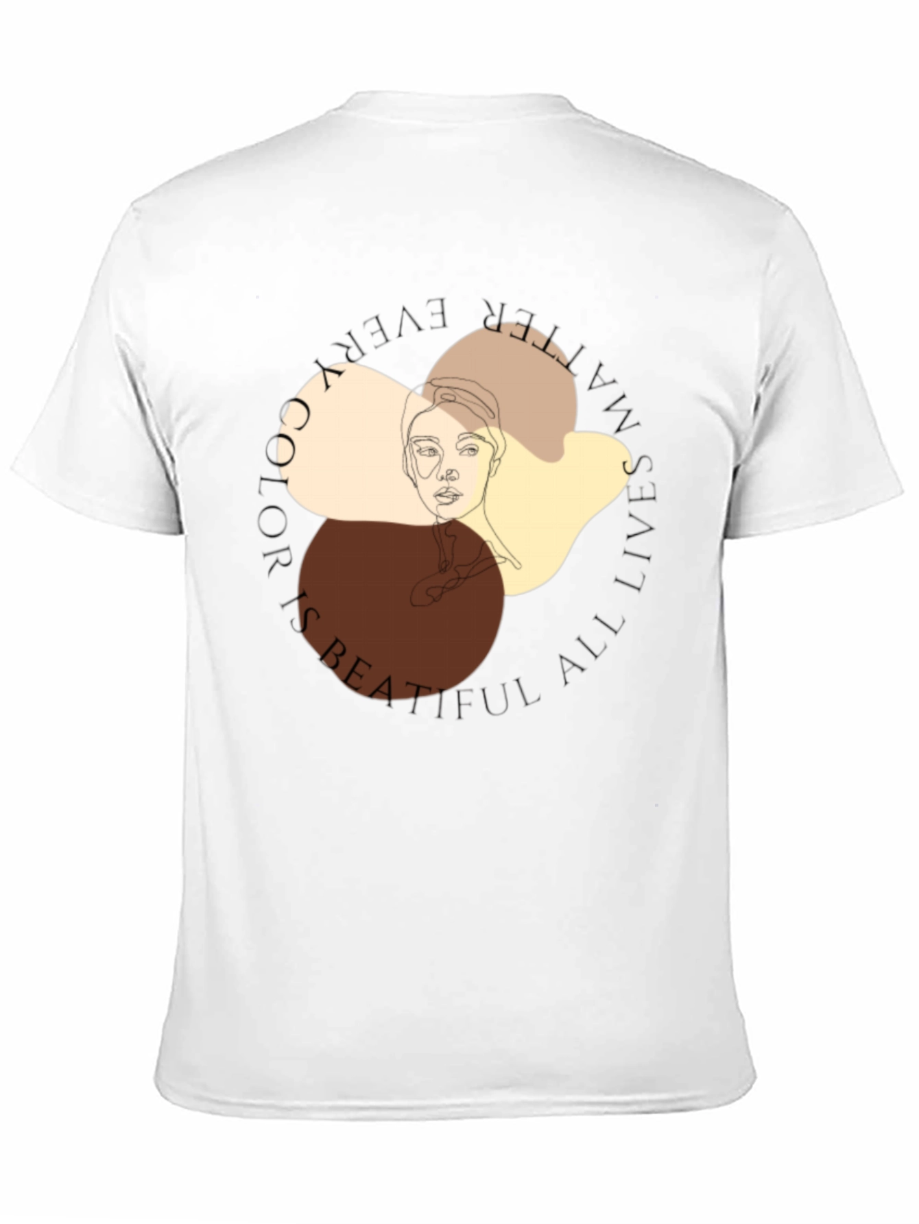 Unique Face Line Art Graphic T-Shirt