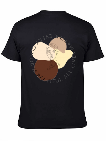 Unique Face Line Art Graphic T-Shirt