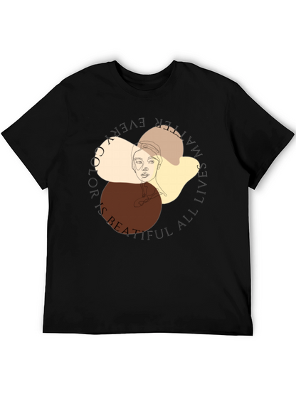 Unique Face Line Art Graphic T-Shirt