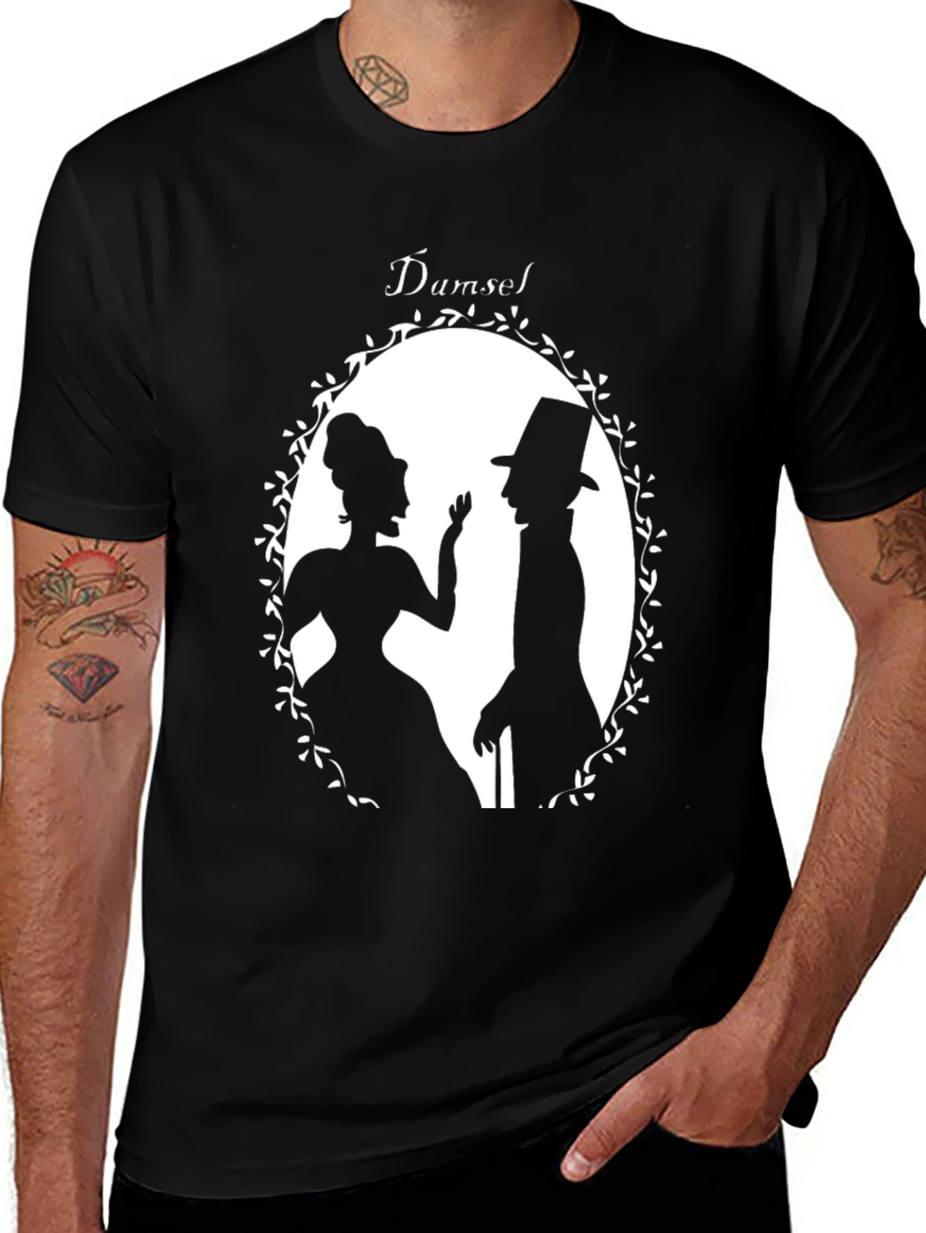 Damsel Silhouette Graphic T-Shirt