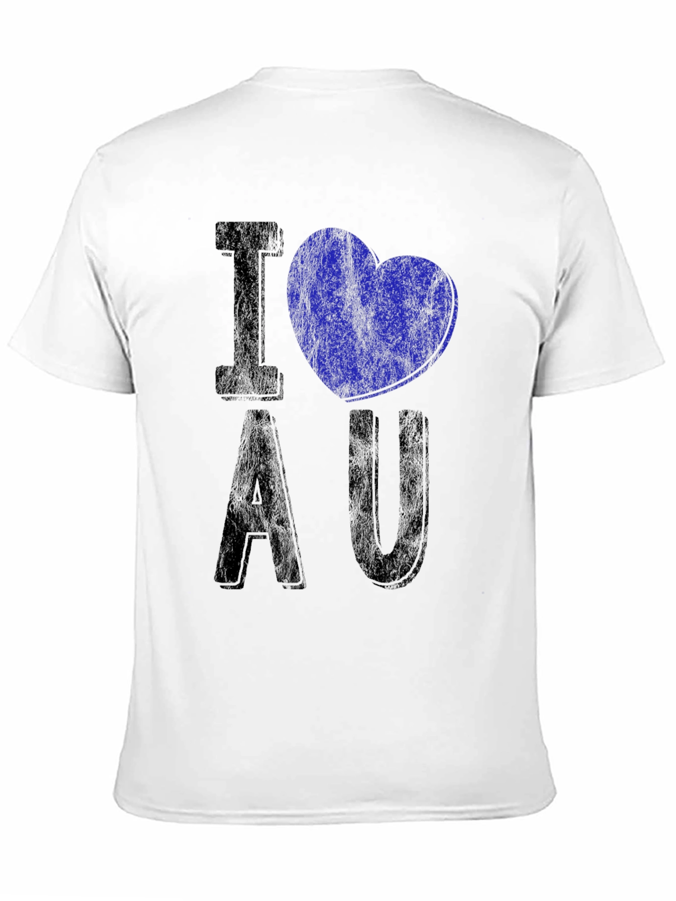I Heart AU Graphic Tee - Distressed Black Shirt