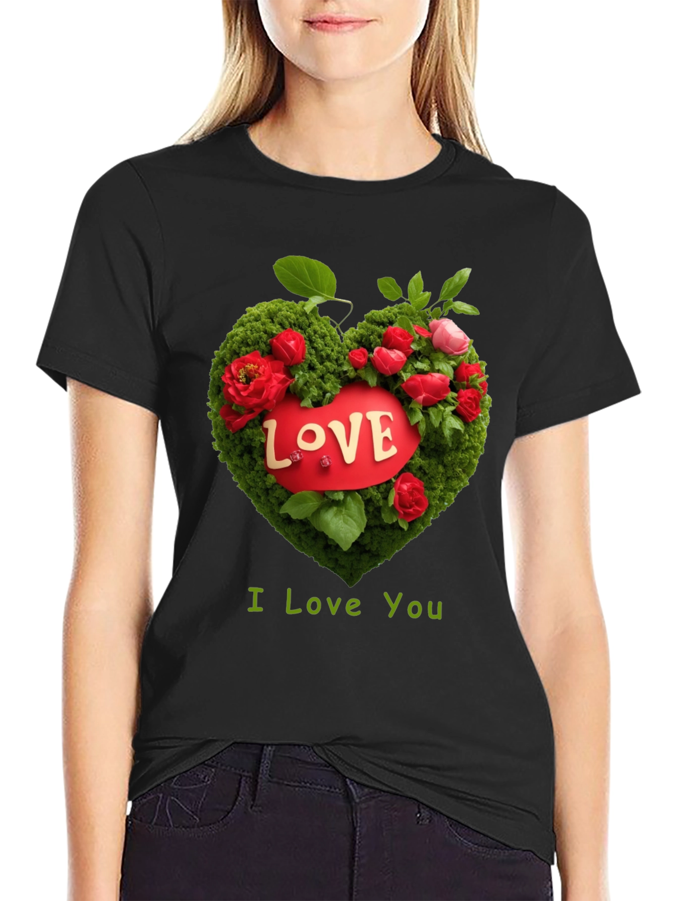 Love Heart Floral T-Shirt