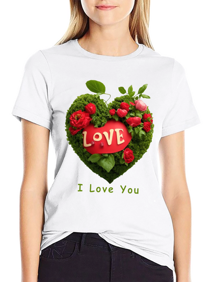 Love Heart Floral T-Shirt