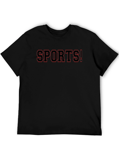 SPORTS! Graphic Tee - Bold Black T-Shirt