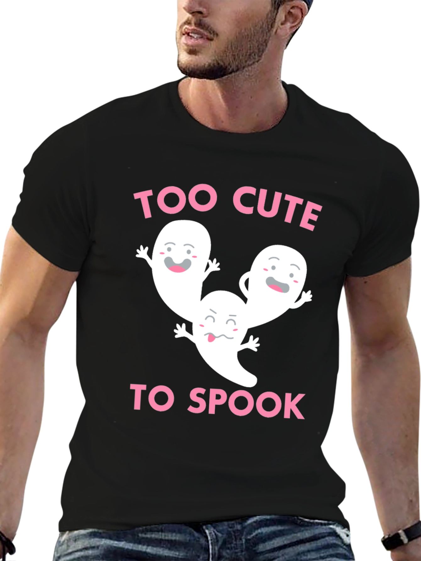 Too Cute to Spook Halloween Ghost T-Shirt
