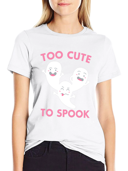 Too Cute to Spook Halloween Ghost T-Shirt