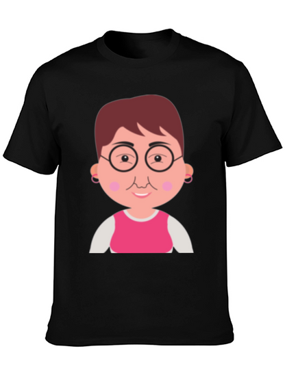 Funny Grandma Cartoon Graphic T-Shirt