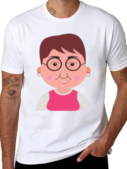 Funny Grandma Cartoon Graphic T-Shirt
